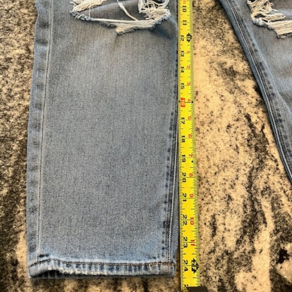American Eagle Outfitters ripped mom jeans high waist straight leg - Picture 4 of 12